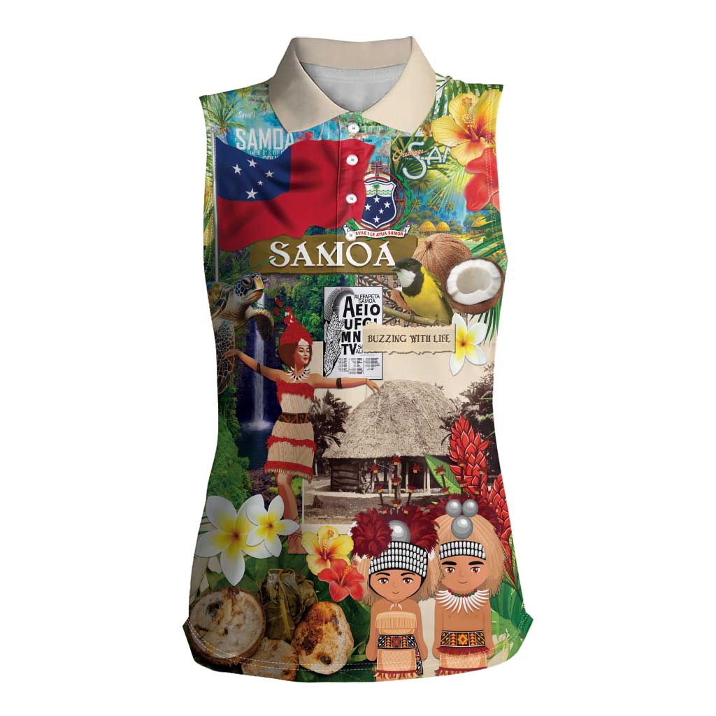 Samoa Culture Women Sleeveless Polo Shirt Embracing The Spirit
