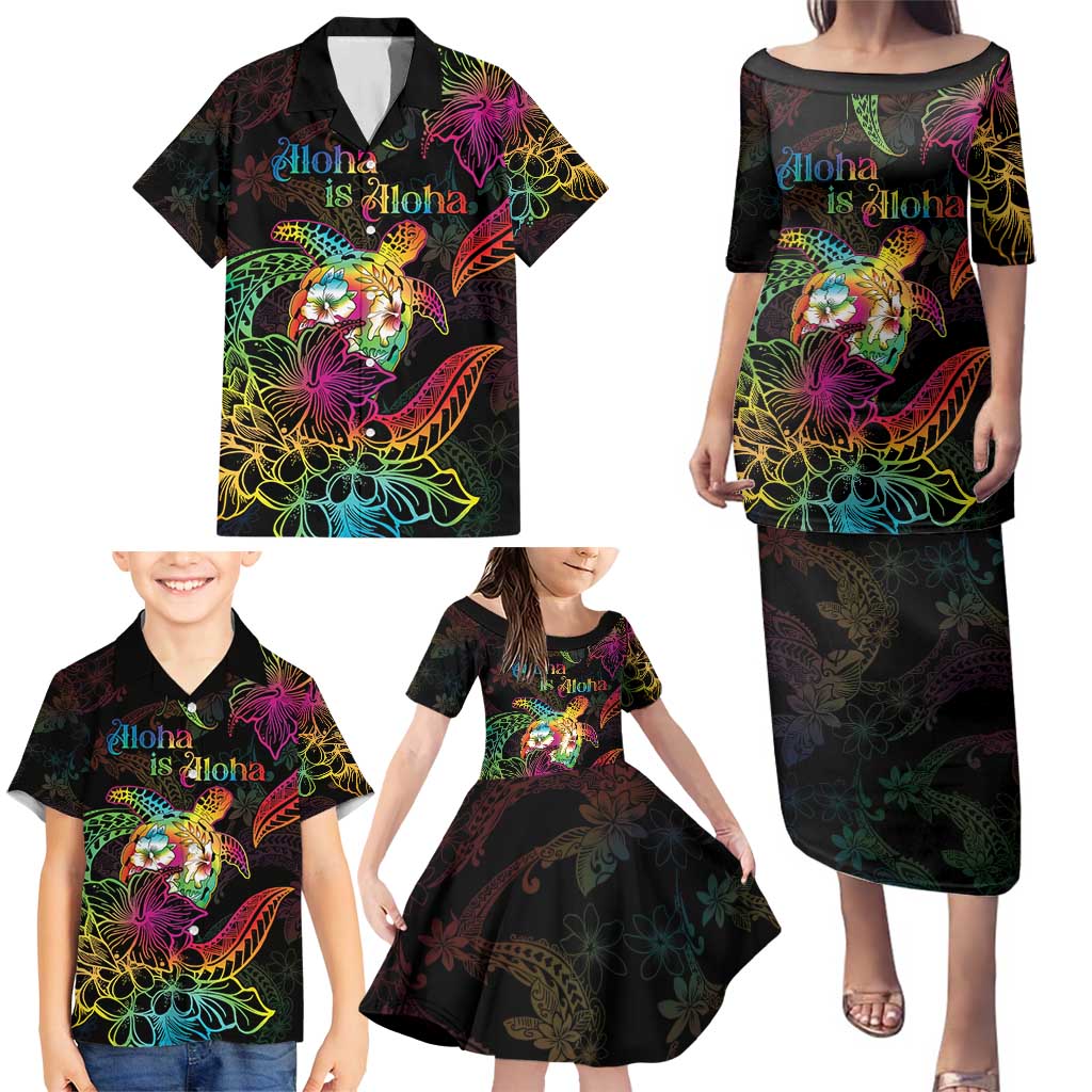 Hawaii Pride Family Matching Puletasi and Hawaiian Shirt Aloha Is Aloha LT05 - Polynesian Pride