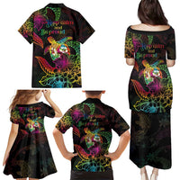 Hawaii Pride Family Matching Puletasi and Hawaiian Shirt Aloha Is Aloha