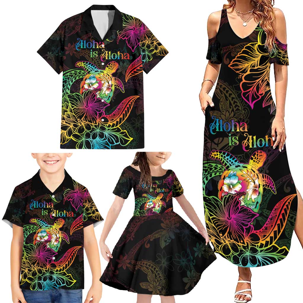 Hawaii Pride Family Matching Summer Maxi Dress and Hawaiian Shirt Aloha Is Aloha LT05 - Polynesian Pride
