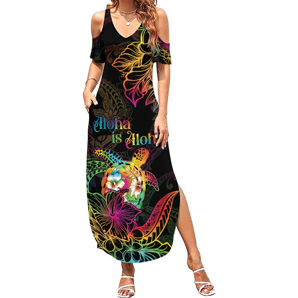 Hawaii Pride Family Matching Summer Maxi Dress and Hawaiian Shirt Aloha Is Aloha