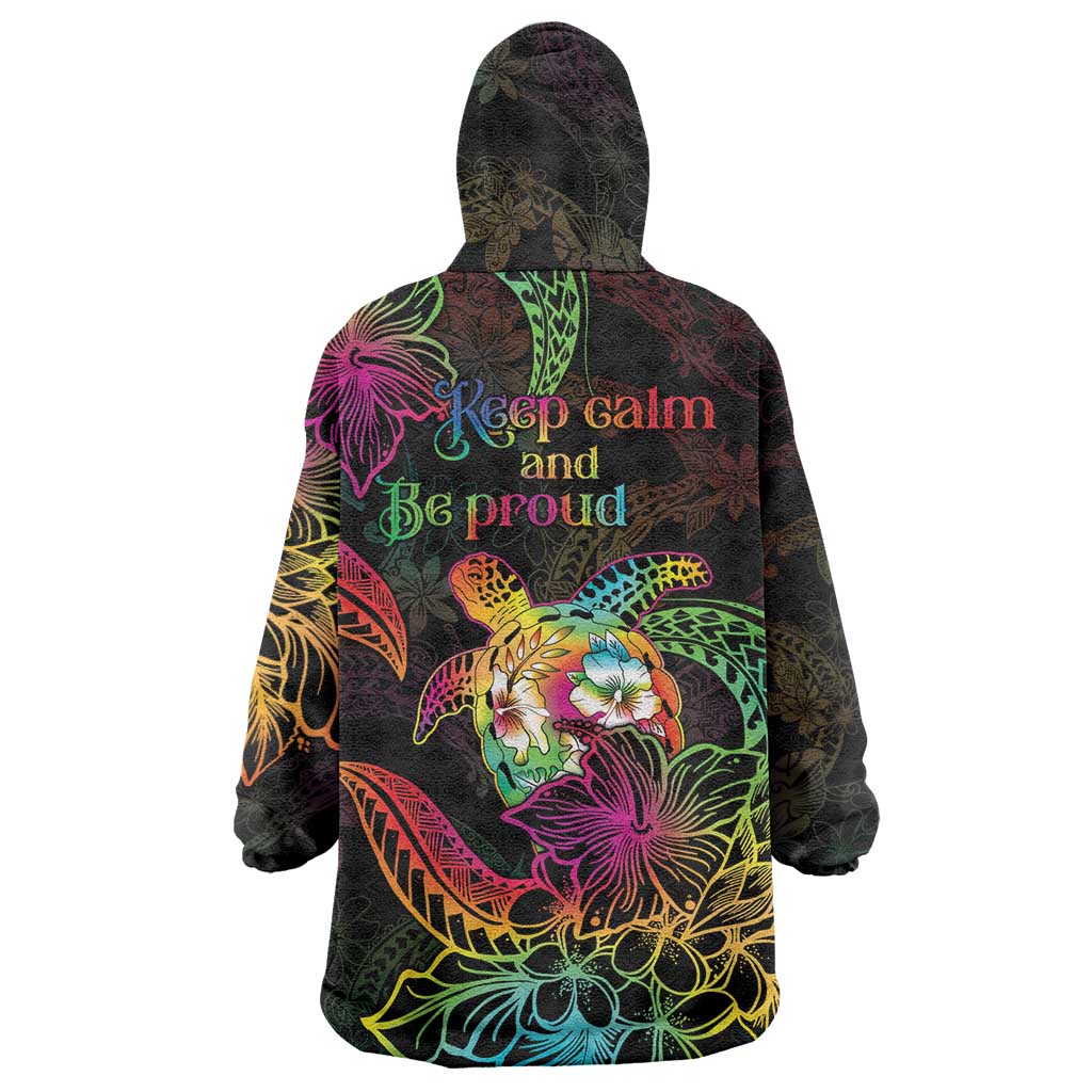 Hawaii Pride Wearable Blanket Hoodie Aloha Is Aloha