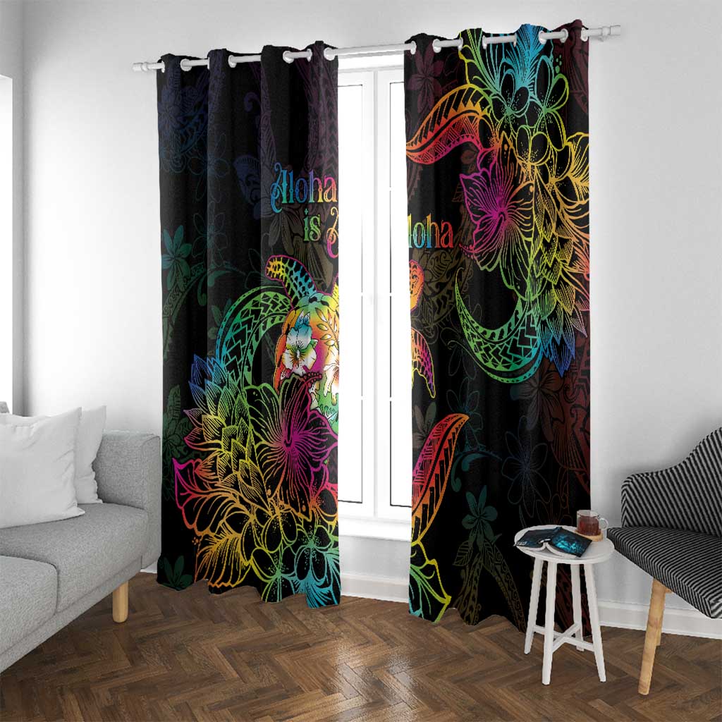 Hawaii Pride Window Curtain Aloha Is Aloha