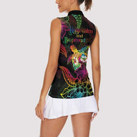 Hawaii Pride Women Sleeveless Polo Shirt Aloha Is Aloha