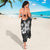 Hawaii Tapa Pattern With Black Hibiscus Sarong