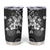 Hawaii Tapa Pattern With Black Hibiscus Tumbler Cup