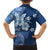 Hawaii Tapa Pattern With Navy Hibiscus Family Matching Tank Maxi Dress and Hawaiian Shirt