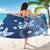 Hawaii Tapa Pattern With Navy Hibiscus Sarong