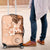 Hawaii Tapa Pattern With Brown Hibiscus Luggage Cover