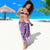 Hawaii Tapa Pattern With Violet Hibiscus Sarong