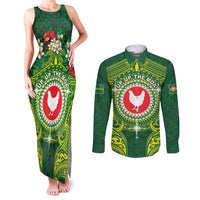 Personalized American Samoa Manua Cession Day Couples Matching Tank Maxi Dress and Long Sleeve Button Shirt Up Up The Moa