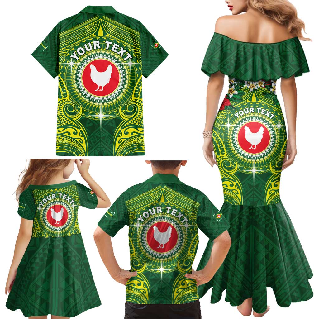 Personalized American Samoa Manua Cession Day Family Matching Mermaid Dress and Hawaiian Shirt Up Up The Moa