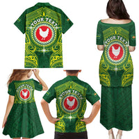Personalized American Samoa Manua Cession Day Family Matching Puletasi and Hawaiian Shirt Up Up The Moa