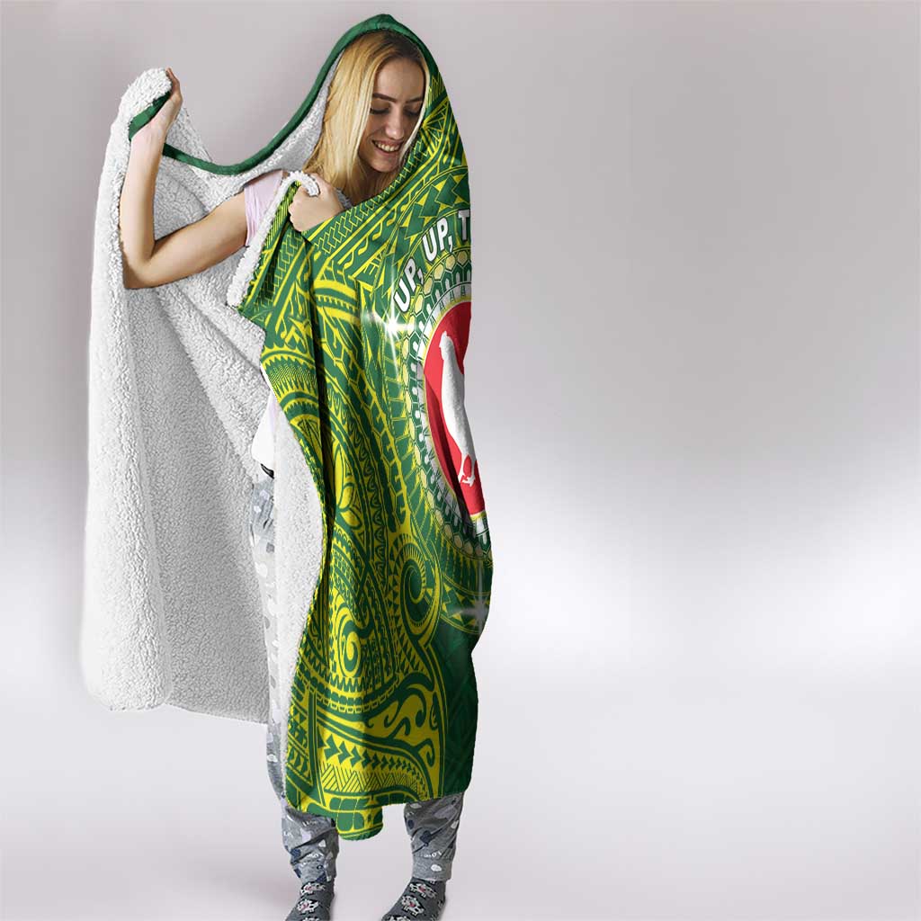 American Samoa Manua Cession Day Hooded Blanket Up Up The Moa