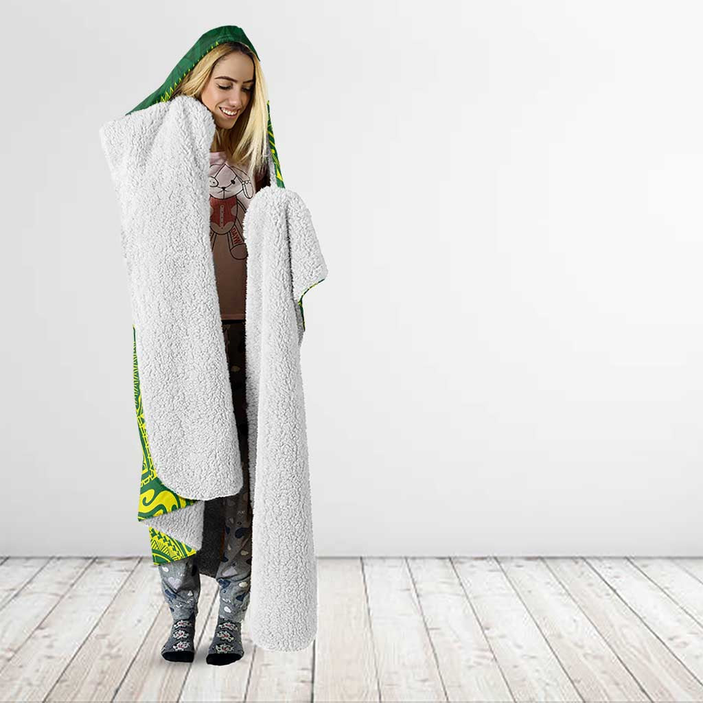 American Samoa Manua Cession Day Hooded Blanket Up Up The Moa