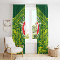 American Samoa Manua Cession Day Window Curtain Up Up The Moa
