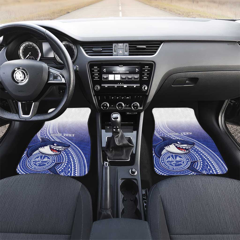 Samoana High School Car Mats Polynesian Tribal Shark