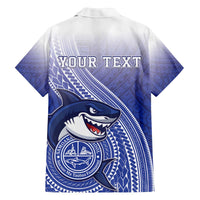 Personalized Samoana High School Family Matching Off The Shoulder Long Sleeve Dress and Hawaiian Shirt Polynesian Tribal Shark LT05 - Polynesian Pride