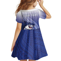 Personalized Samoana High School Family Matching Off Shoulder Short Dress and Hawaiian Shirt Polynesian Tribal Shark LT05 - Polynesian Pride