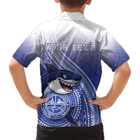Personalized Samoana High School Family Matching Puletasi and Hawaiian Shirt Polynesian Tribal Shark