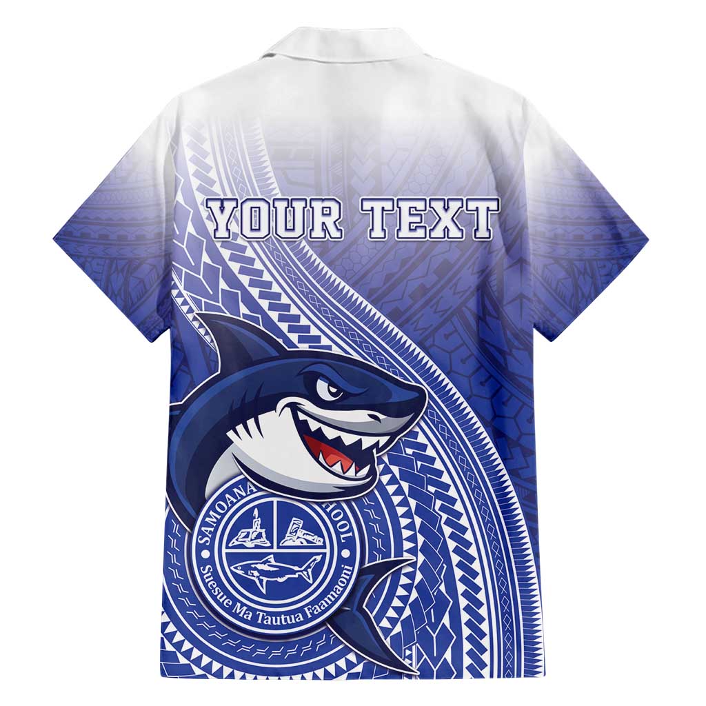 Personalized Samoana High School Family Matching Short Sleeve Bodycon Dress and Hawaiian Shirt Polynesian Tribal Shark LT05 - Polynesian Pride
