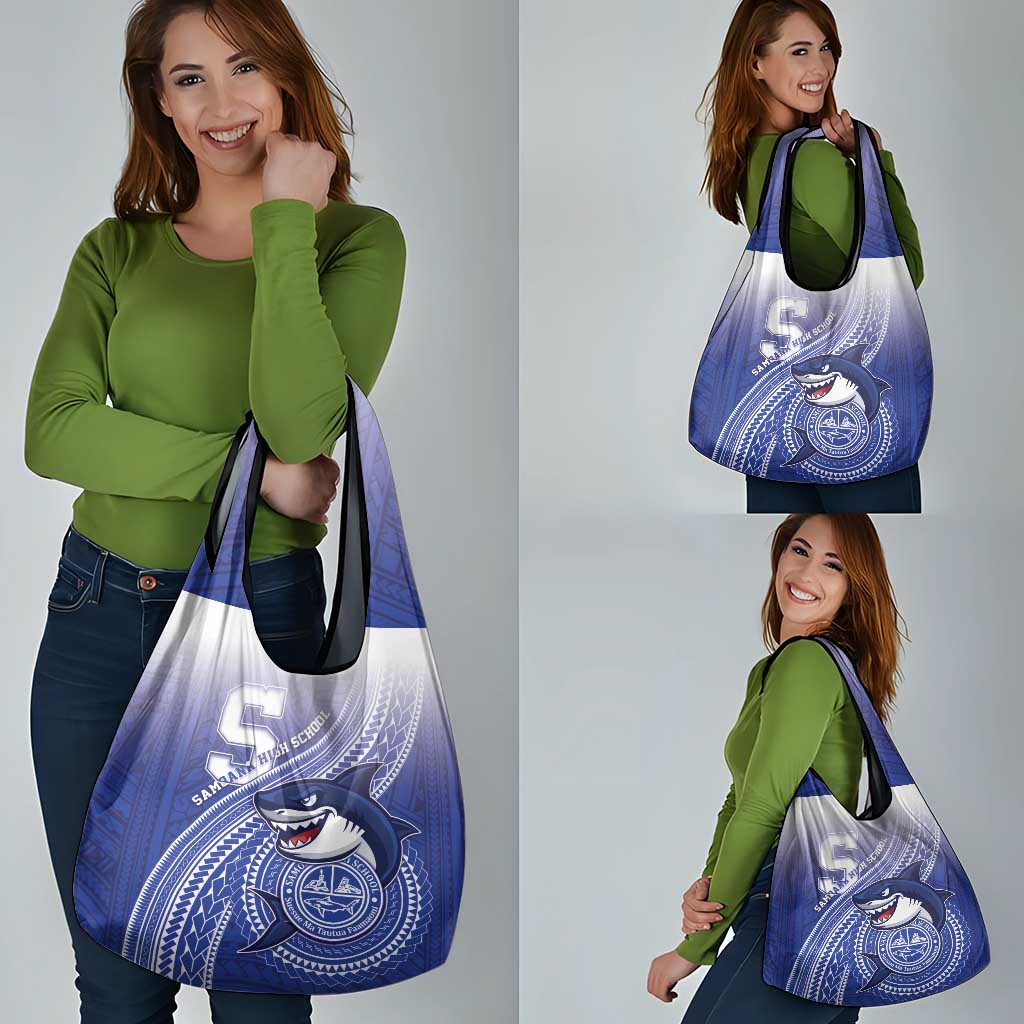Samoana High School Grocery Bag Polynesian Tribal Shark