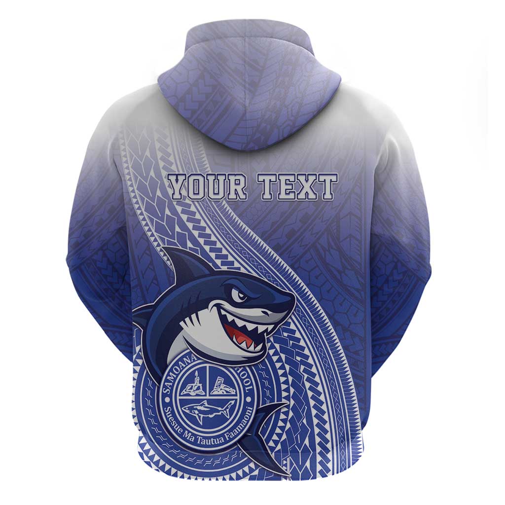 Personalized Samoana High School Hoodie Polynesian Tribal Shark