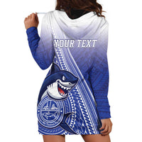 Personalized Samoana High School Hoodie Dress Polynesian Tribal Shark