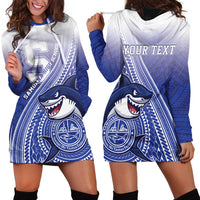Personalized Samoana High School Hoodie Dress Polynesian Tribal Shark
