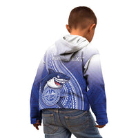 Personalized Samoana High School Kid Hoodie Polynesian Tribal Shark