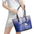 Samoana High School Leather Tote Bag Polynesian Tribal Shark