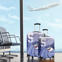 Samoana High School Luggage Cover Polynesian Tribal Shark