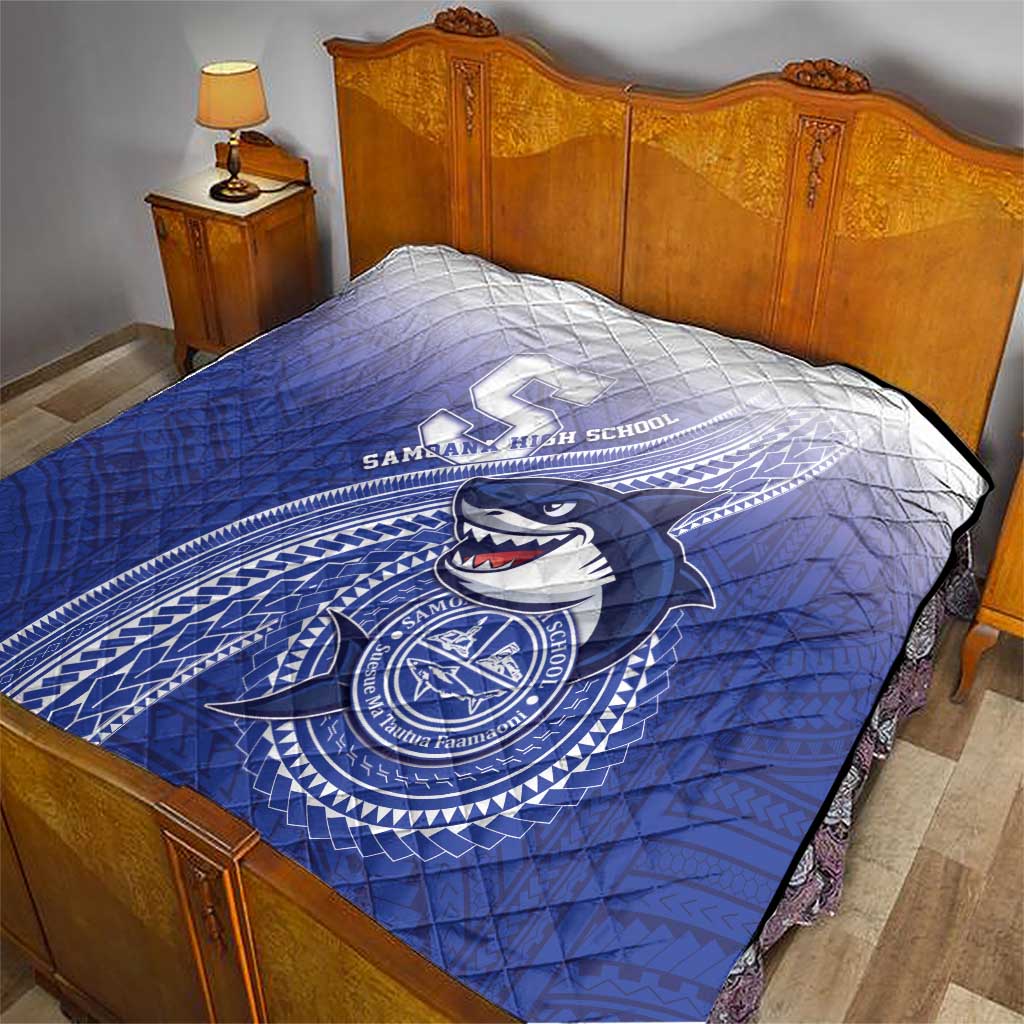 Samoana High School Quilt Polynesian Tribal Shark