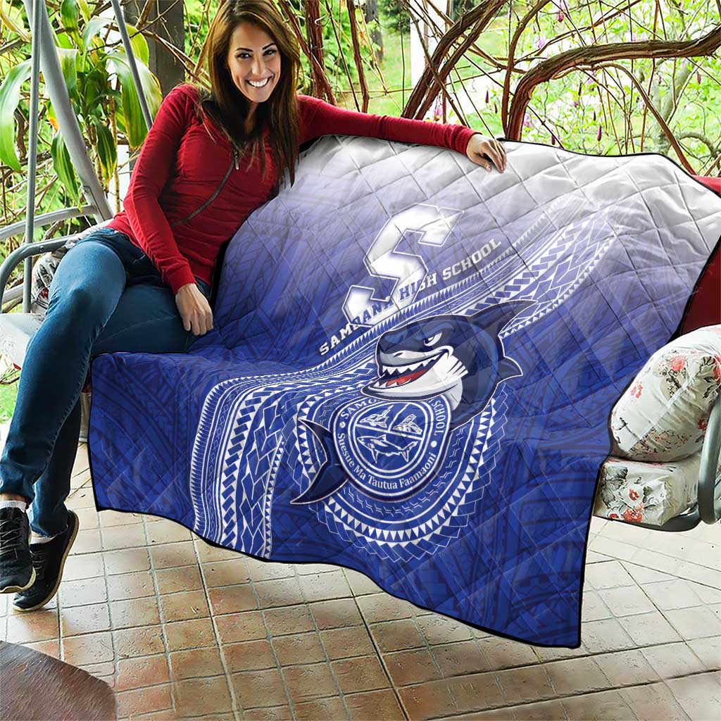 Samoana High School Quilt Polynesian Tribal Shark