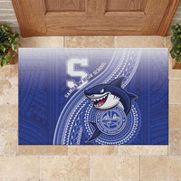 Samoana High School Rubber Doormat Polynesian Tribal Shark