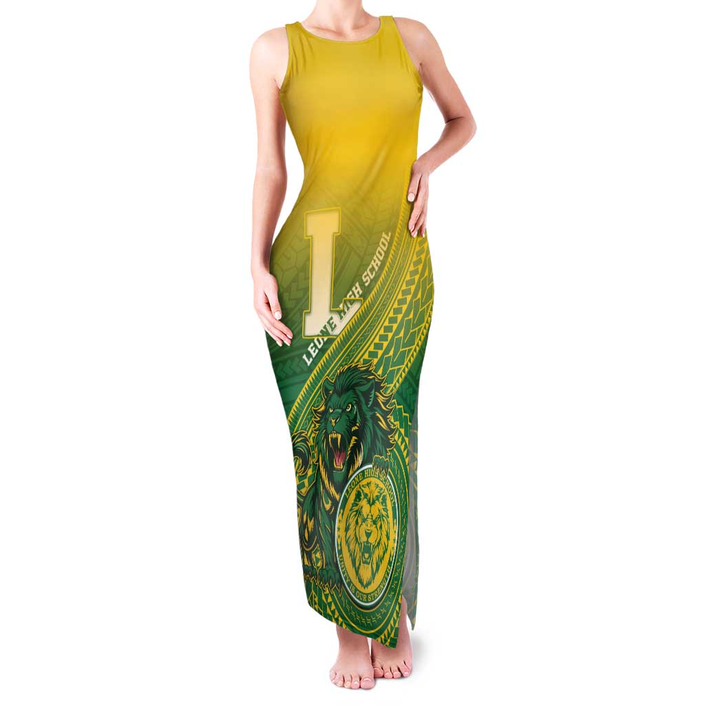 Personalized Leone High School Family Matching Tank Maxi Dress and Hawaiian Shirt Leone Lion
