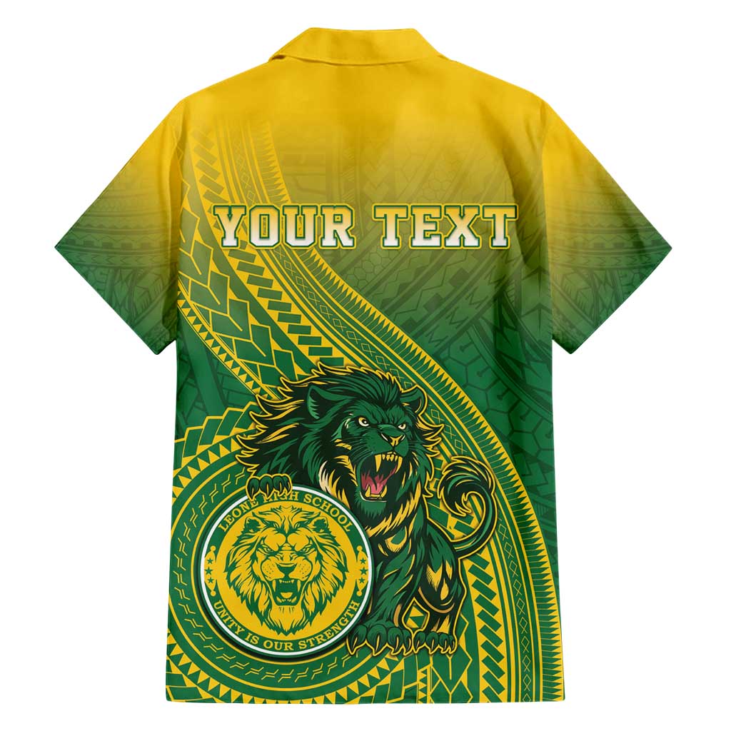 Personalized Leone High School Hawaiian Shirt Leone Lion