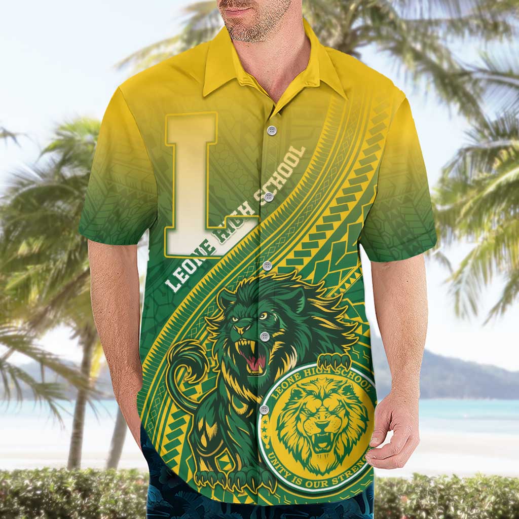 Personalized Leone High School Hawaiian Shirt Leone Lion