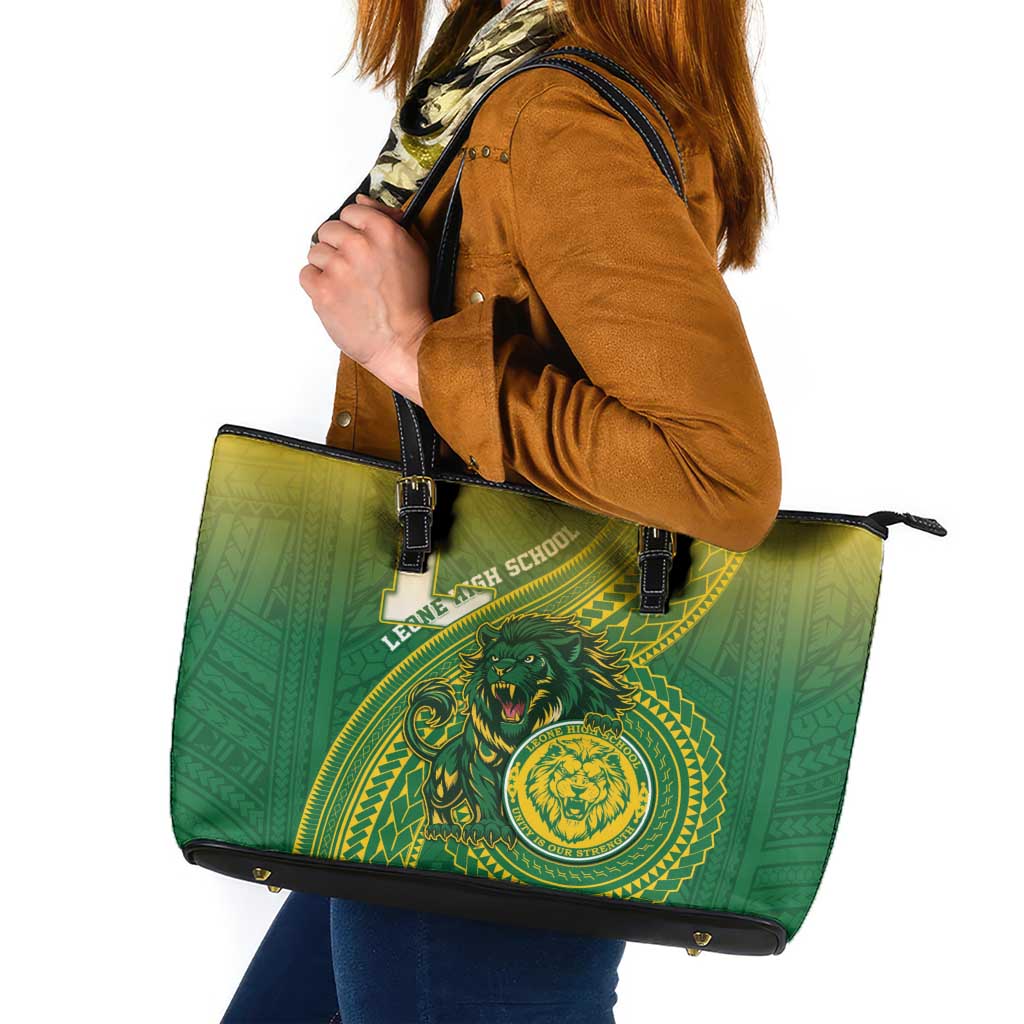 Leone High School Leather Tote Bag Leone Lion