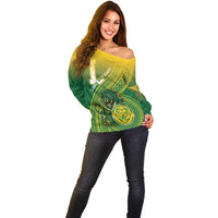 Personalized Leone High School Off Shoulder Sweater Leone Lion