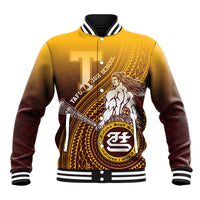 Personalized Tafuna High School Baseball Jacket Polynesian Warrior