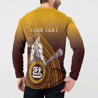 Personalized Tafuna High School Button Sweatshirt Polynesian Warrior