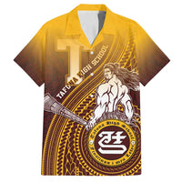 Personalized Tafuna High School Family Matching Long Sleeve Bodycon Dress and Hawaiian Shirt Polynesian Warrior