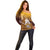 Personalized Tafuna High School Off Shoulder Sweater Polynesian Warrior