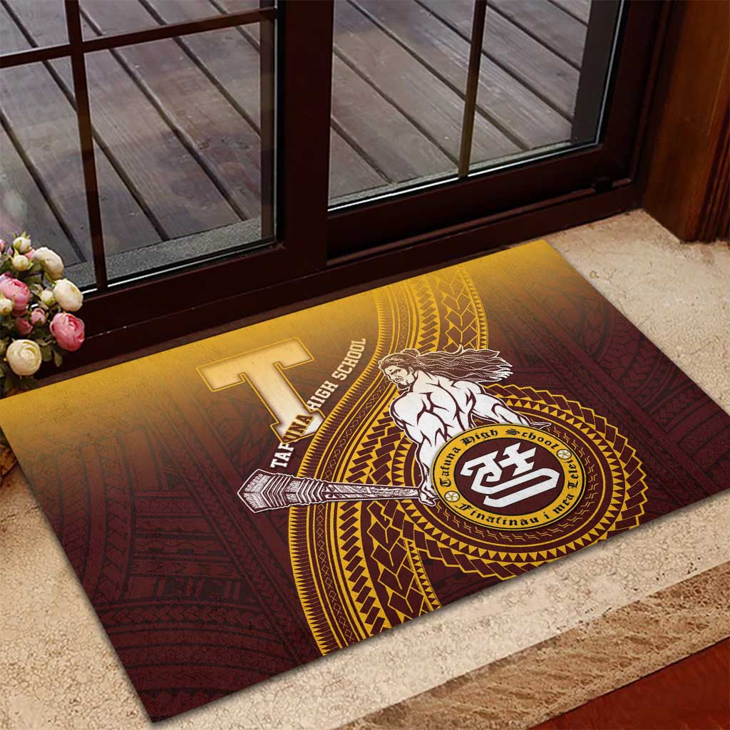Tafuna High School Rubber Doormat Polynesian Warrior