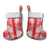 Hawaii Kakau Tribal Christmas Stocking With Red Tiare LT05 - Polynesian Pride