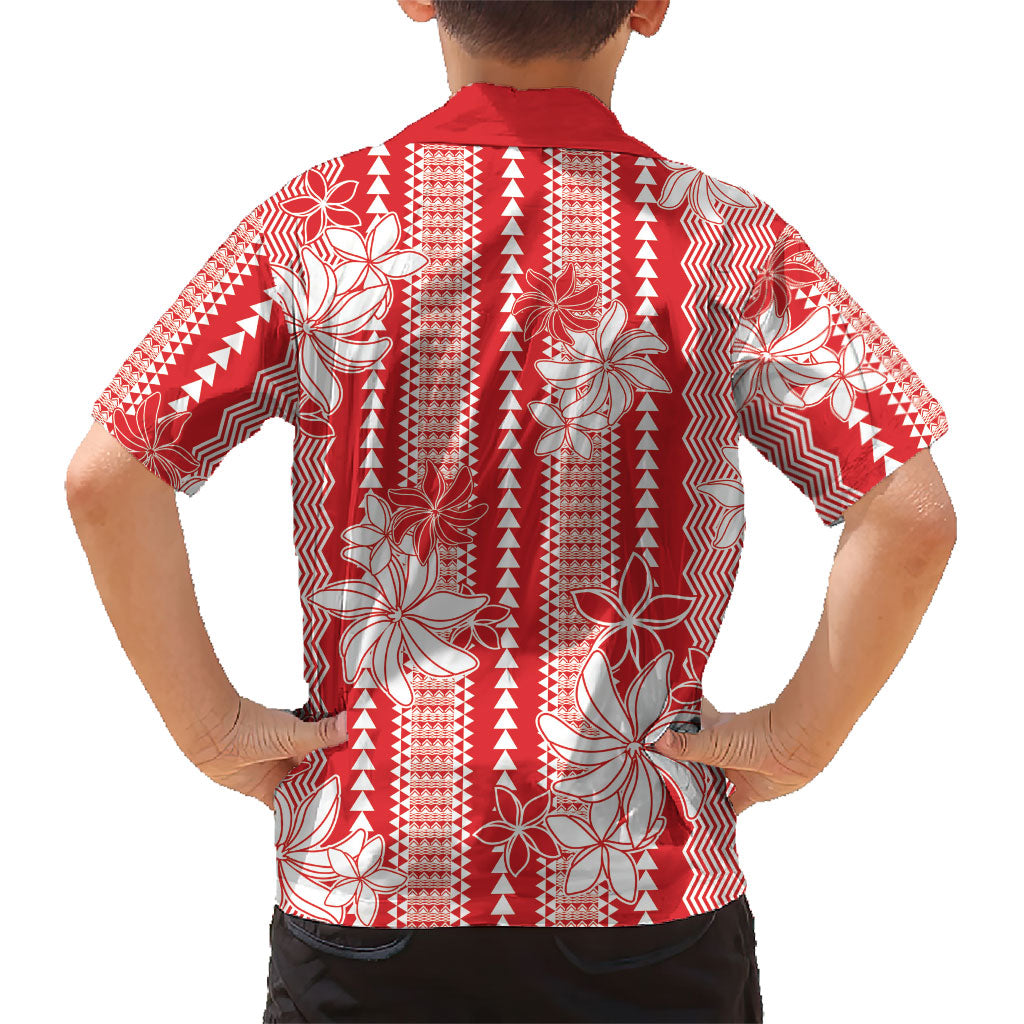 Hawaii Kakau Tribal Hawaiian Shirt With Red Tiare