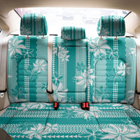 Hawaii Kakau Tribal Back Car Seat Cover With Teal Tiare