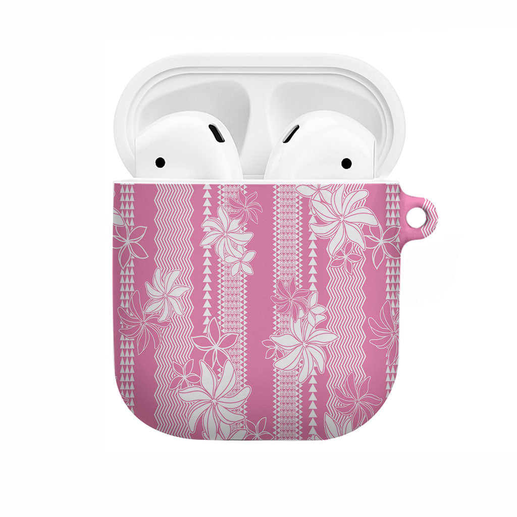 Hawaii Kakau Tribal AirPods Case With Pink Tiare