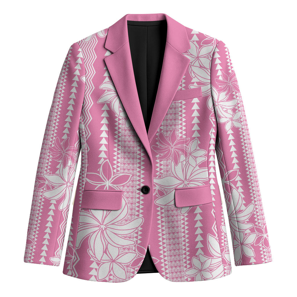 Hawaii Kakau Tribal Blazer With Pink Tiare